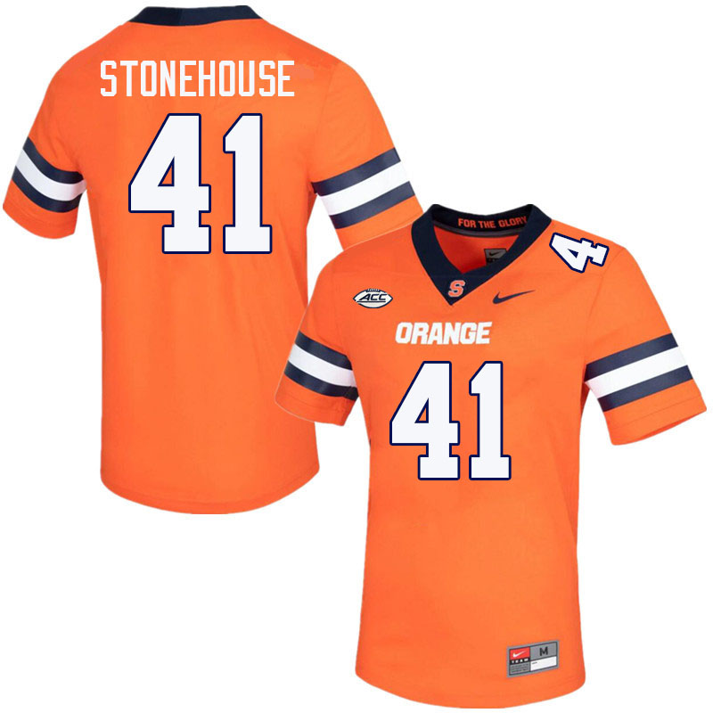 Men-Youth #41 Jack Stonehouse Syracuse Orange 2023 College Football Jerseys Stitched Sale-Orange